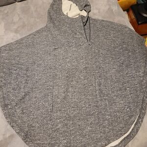 SIMPLY NOELLE L/XL HOODIE PONCHO SWEATSHIRT POCKET 1/4 ZIP EUC 142087 COMFY COZY